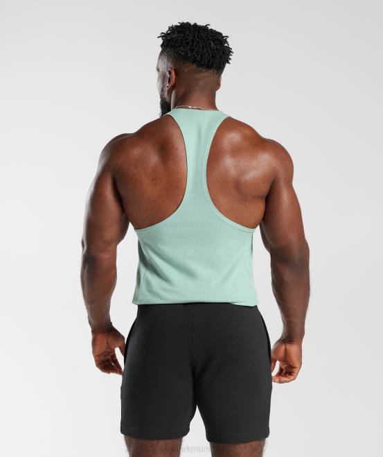 Frostblaugrün Kleidung Gymshark Männer Stringer reagieren 04P8993