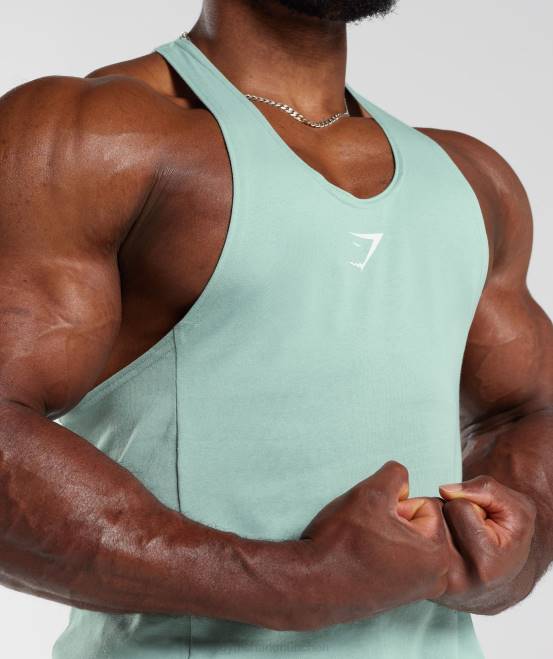 Frostblaugrün Kleidung Gymshark Männer Stringer reagieren 04P8993