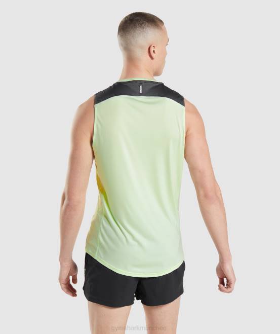 Gurkengrün Kleidung Gymshark Männer Geschwindigkeit entwickeln Tank 04P8909