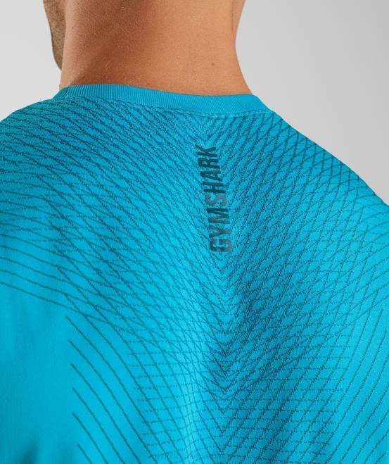 Haifischblau/Atlantikblau Kleidung Gymshark Männer Apex nahtloser Tank 04P8951