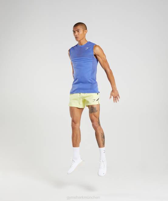 Hofblau/Onyxgrau Kleidung Gymshark Männer Apex nahtloser Tank 04P8914