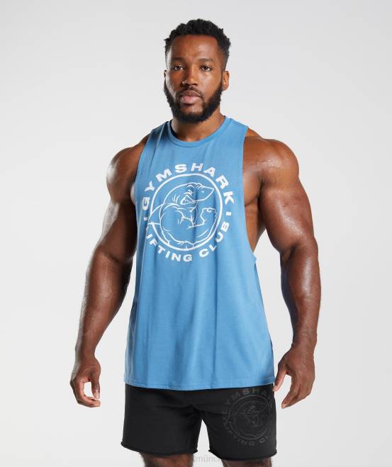 Küstenblau Kleidung Gymshark Männer Legacy-Drop-Arm-Tank 04P8958