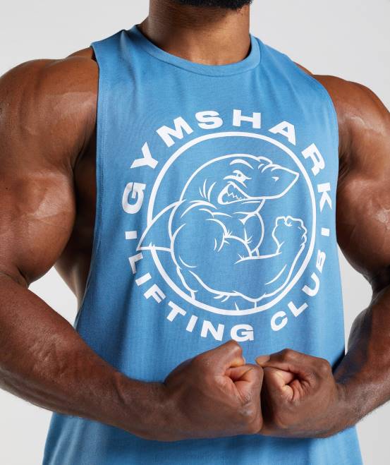 Küstenblau Kleidung Gymshark Männer Legacy-Drop-Arm-Tank 04P8958