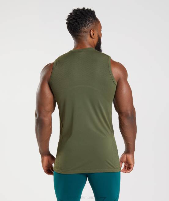 Kern oliv/sumpfgrün Kleidung Gymshark Männer 315 nahtloser Tank 04P8894