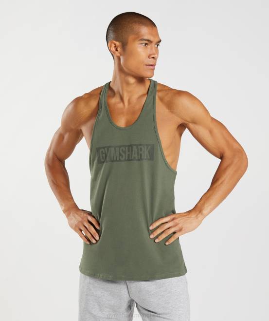 Kernolive Kleidung Gymshark Männer Blockstringer 04P81014