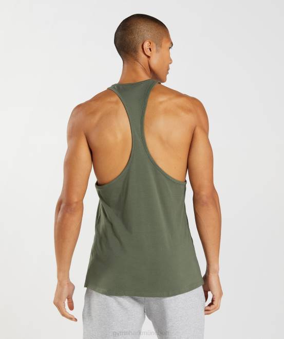 Kernolive Kleidung Gymshark Männer Blockstringer 04P81014