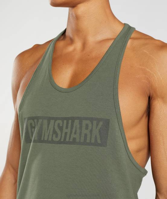 Kernolive Kleidung Gymshark Männer Blockstringer 04P81014