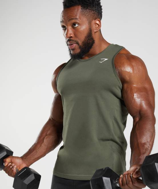 Kernolive Kleidung Gymshark Männer Reaktionstank 04P8963