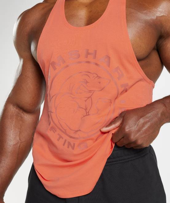 Luft- und Raumfahrtorange Kleidung Gymshark Männer Legacy-Stringer 04P81017