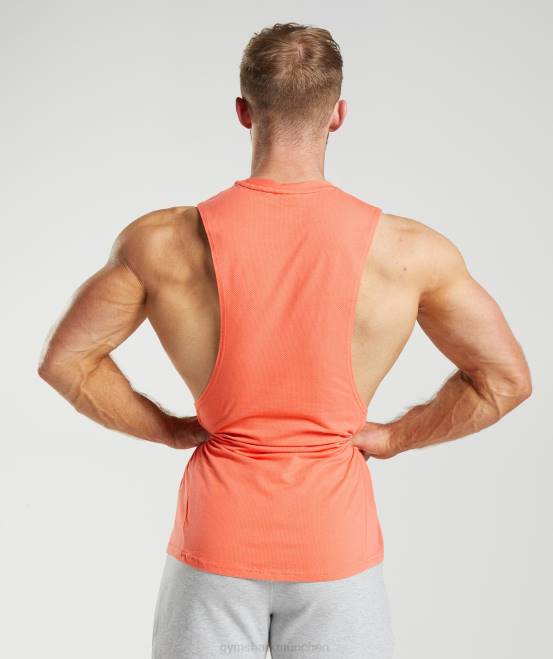 Luft- und Raumfahrtorange Kleidung Gymshark Männer Reagieren Sie mit dem Drop-Arm-Tank 04P8954