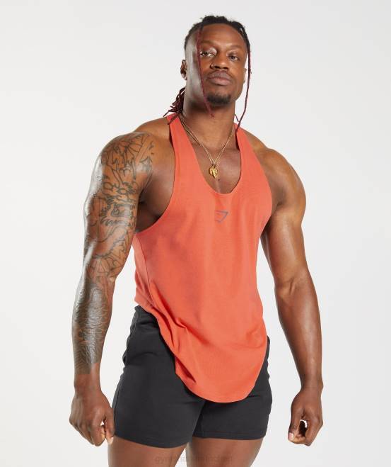 Luft- und Raumfahrtorange Kleidung Gymshark Männer kräftiger Stringer 04P81018
