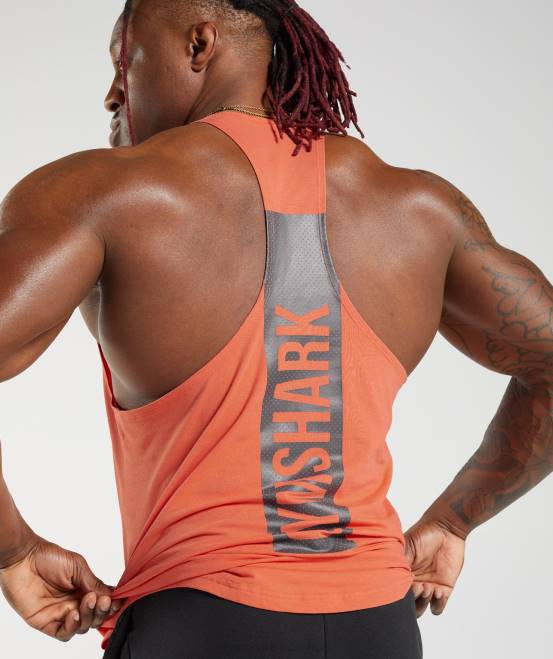Luft- und Raumfahrtorange Kleidung Gymshark Männer kräftiger Stringer 04P81018