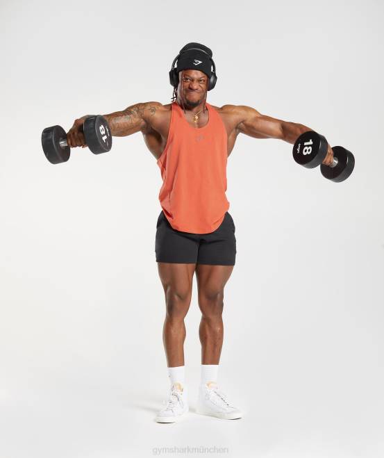 Luft- und Raumfahrtorange Kleidung Gymshark Männer kräftiger Stringer 04P81018