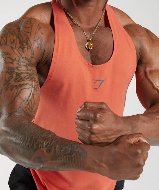 Luft- und Raumfahrtorange Kleidung Gymshark Männer kräftiger Stringer 04P81018