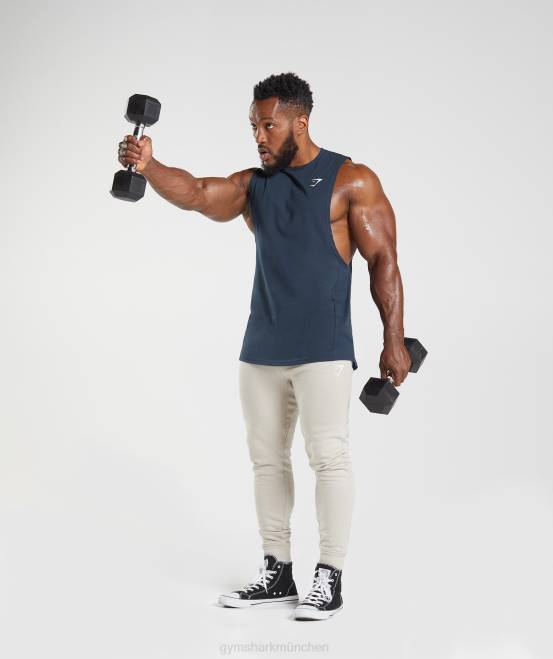 Marine Kleidung Gymshark Männer Reagieren Sie mit dem Drop-Arm-Tank 04P8889