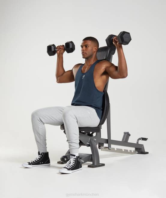 Marine Kleidung Gymshark Männer Stringer reagieren 04P8986