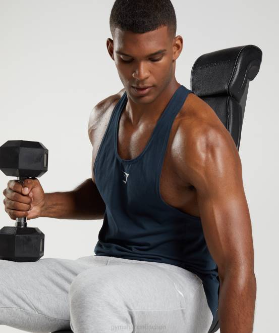 Marine Kleidung Gymshark Männer Stringer reagieren 04P8986
