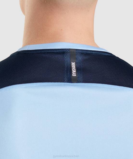 Mondsteinblau Kleidung Gymshark Männer Geschwindigkeit entwickeln Tank 04P8903