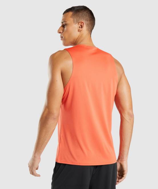 Papaya-Orange Kleidung Gymshark Männer Ankunftstank 04P8969