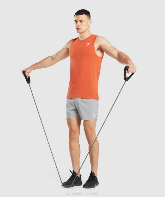 Papaya-Orangen-Mergel Kleidung Gymshark Männer Vitaler nahtloser leichter Panzer 04P8900