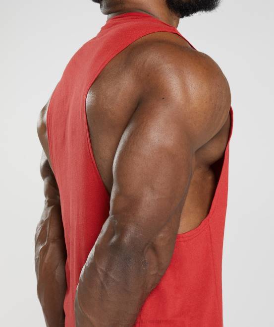 Salsa-Rot Kleidung Gymshark Männer Reagieren Sie mit dem Drop-Arm-Tank 04P8966