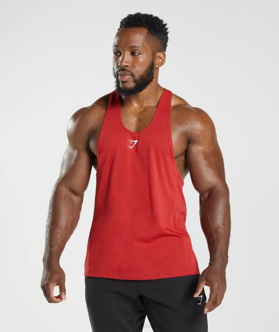 Salsa-Rot Kleidung Gymshark Männer Stringer reagieren 04P81023