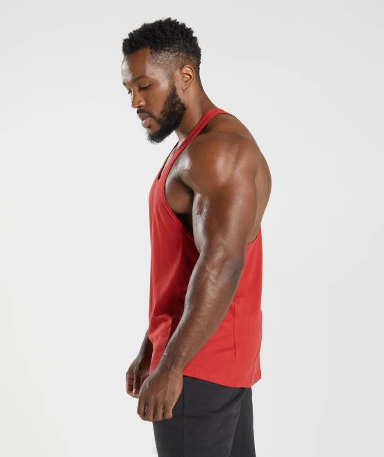 Salsa-Rot Kleidung Gymshark Männer Stringer reagieren 04P81023