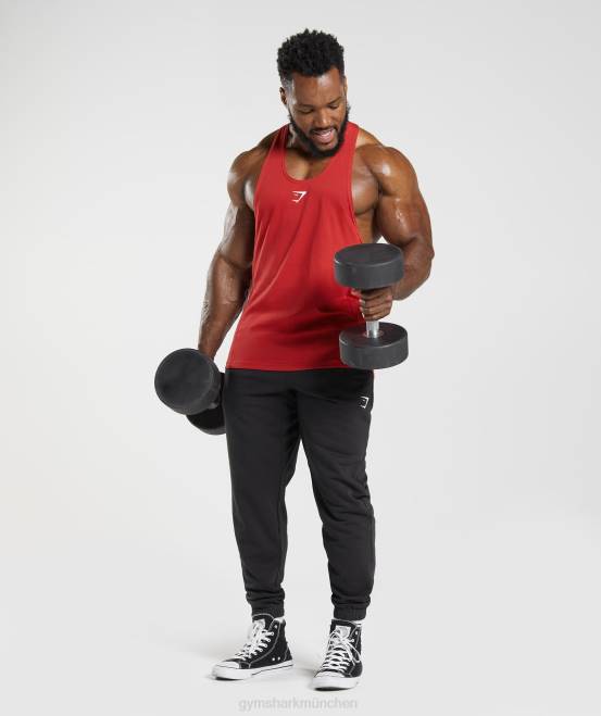 Salsa-Rot Kleidung Gymshark Männer Stringer reagieren 04P81023