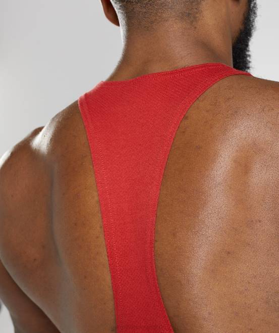 Salsa-Rot Kleidung Gymshark Männer Stringer reagieren 04P81023
