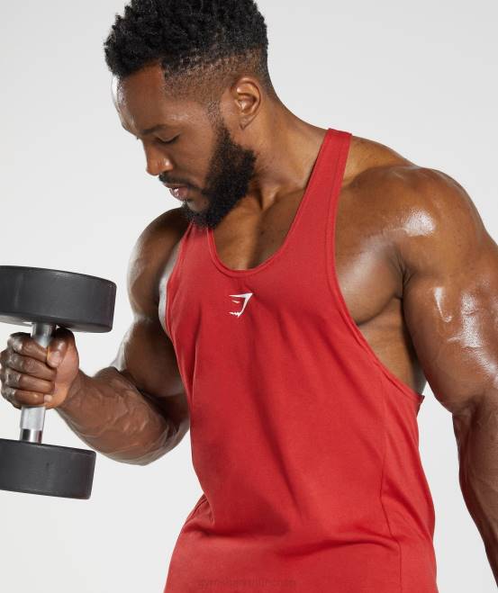 Salsa-Rot Kleidung Gymshark Männer Stringer reagieren 04P81023