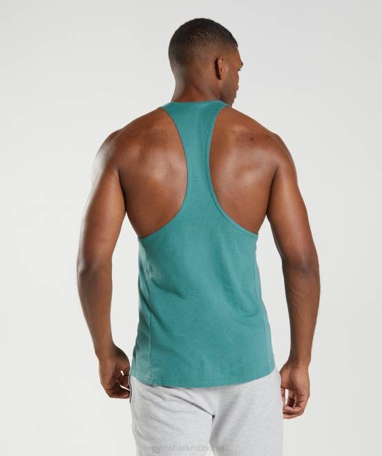 Schieferblau Kleidung Gymshark Männer Stringer reagieren 04P8995