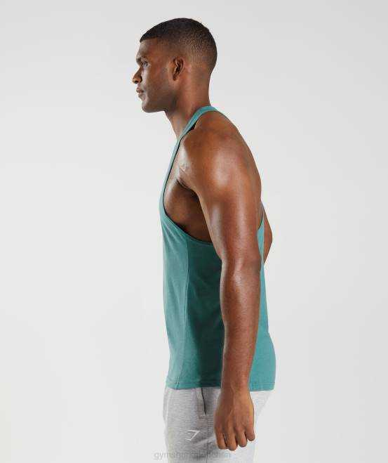 Schieferblau Kleidung Gymshark Männer Stringer reagieren 04P8995