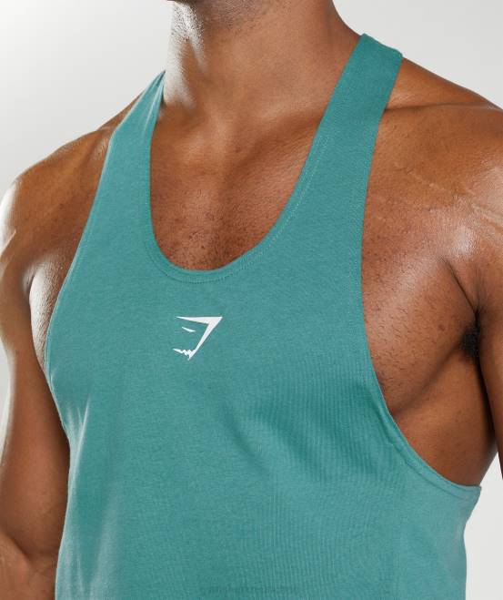 Schieferblau Kleidung Gymshark Männer Stringer reagieren 04P8995