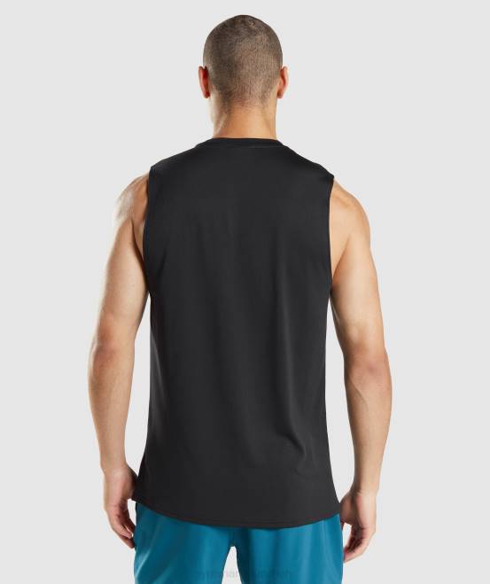 Schwarz Kleidung Gymshark Männer Ankunft ärmelloses T-Shirt 04P8915