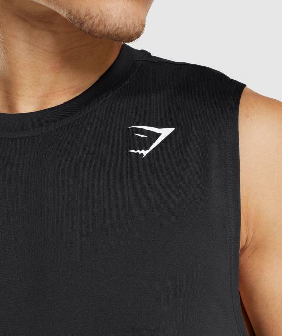 Schwarz Kleidung Gymshark Männer Ankunft ärmelloses T-Shirt 04P8915