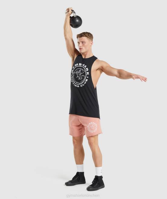 Schwarz Kleidung Gymshark Männer Legacy-Drop-Arm-Tank 04P8923