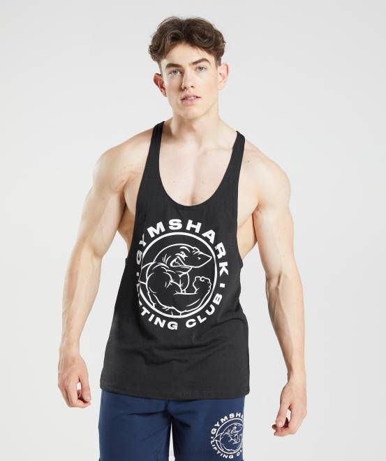 Schwarz Kleidung Gymshark Männer Legacy-Stringer 04P81005