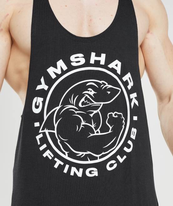 Schwarz Kleidung Gymshark Männer Legacy-Stringer 04P81005