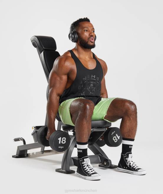 Schwarz Kleidung Gymshark Männer Legacy-Stringer 04P81008