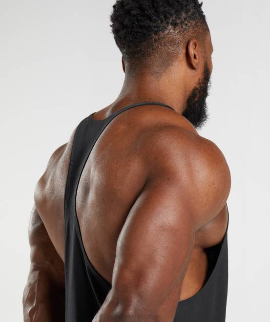 Schwarz Kleidung Gymshark Männer Legacy-Stringer 04P81008