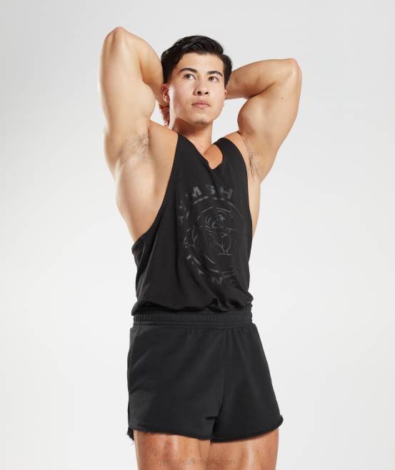 Schwarz Kleidung Gymshark Männer Legacy-Stringer 04P81019