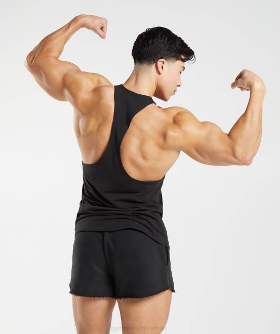Schwarz Kleidung Gymshark Männer Legacy-Stringer 04P81019