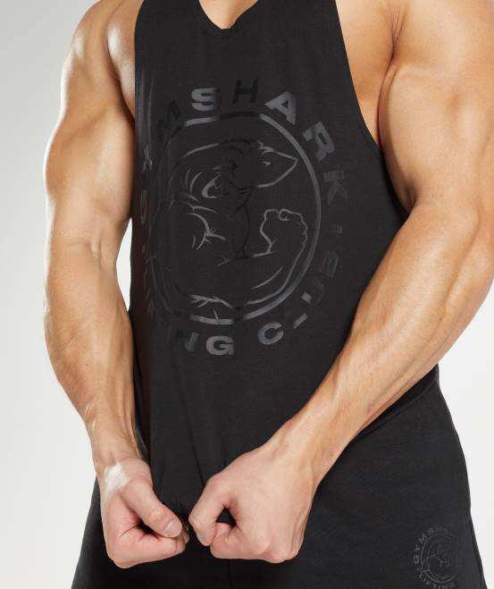Schwarz Kleidung Gymshark Männer Legacy-Stringer 04P81019