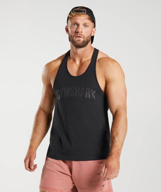 Schwarz Kleidung Gymshark Männer Power-Stringer 04P8987