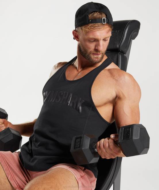 Schwarz Kleidung Gymshark Männer Power-Stringer 04P8987