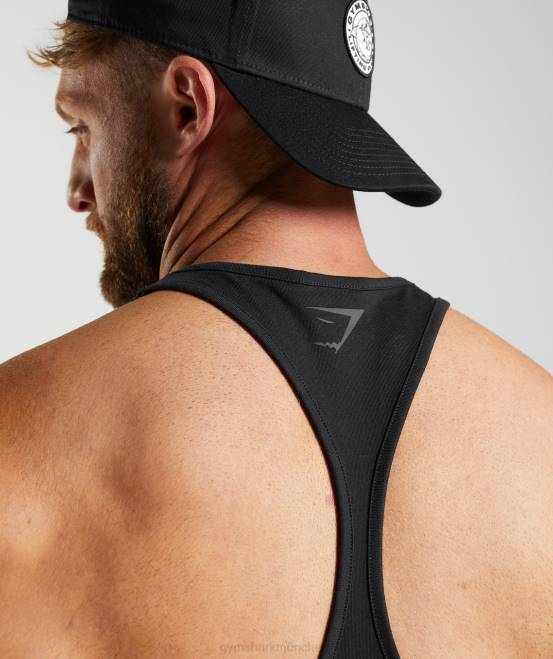 Schwarz Kleidung Gymshark Männer Power-Stringer 04P8987