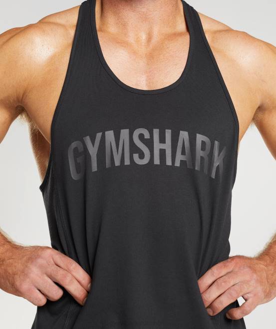 Schwarz Kleidung Gymshark Männer Power-Stringer 04P8987