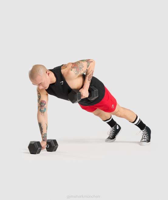 Schwarz Kleidung Gymshark Männer kritischer Drop-Arm-Tank 04P8946