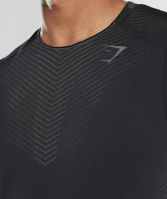 Schwarz/Silhouettengrau (ausverkauft) Kleidung Gymshark Männer Apex-Tank 04P8972