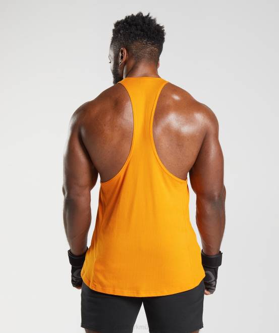Sunburst-Orange Kleidung Gymshark Männer Stringer reagieren 04P81025